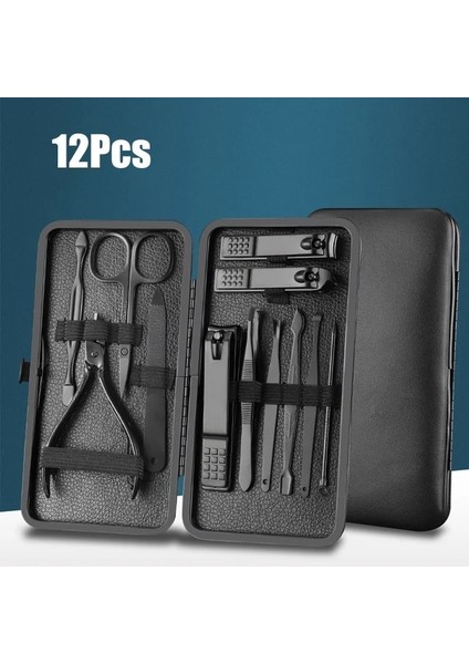 12 Adet 7/10/12/16/18 Adet Klasik Siyah Tırnak Makası Seti Profesyonel Paslanmaz Çelik Tırnak Güzellik Alet Takımı ve Kiti Tırnak/ayak Bakımı Araçları (Yurt Dışından)