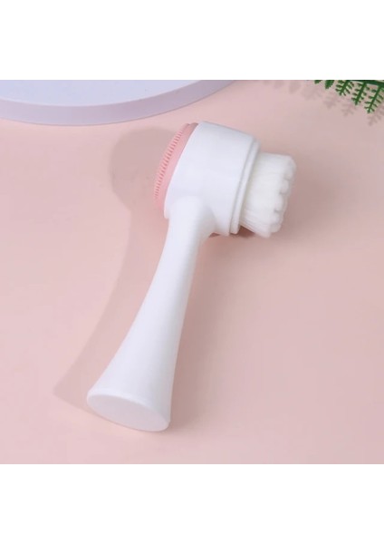 Pembe 1 Pc Silikon Çift Taraflı Yüz Fırçası Çift Taraflı Yüz Temizleyici Siyah Nokta Çıkarma Gözenek Temiz Peeling Yüz Fırçası (Yurt Dışından)