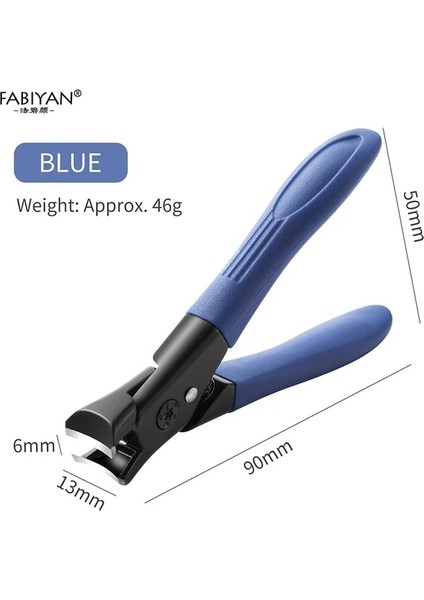 Kalın Tırnaklar Için Mavi Ayak Tırnağı Makası Sıçrama Önleyici Manikür Pedikür Bakım Aletleri Büyük Boy (Yurt Dışından)