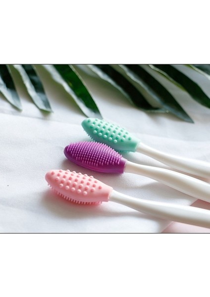 Pembe Güzellik Cilt Bakımı Yıkama Yüz Silikon Fırça Peeling Burun Temizleyici Siyah Nokta Temizleme Fırçası Aracı Leke Yüz Fırçalama Masajı (Yurt Dışından)
