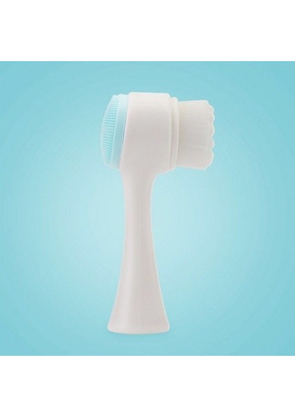Mavi 1 Pc Çift Taraflı Silikon Yüz Temizleme Fırçası Yüz Temizleyici Siyah Nokta Remover Aracı Gözenek Temizleyici Eksfoliyator Yüz Fırçalama Fırçası (Yurt Dışından)