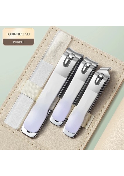 Siyah 4 Adet Yüksek Kaliteli Tırnak Dosya Tırnak Makası Clipper Manikür Pedikür Seti Kullanımı Uygun Manikür Seti Seyahat Için Sağlam (Yurt Dışından)