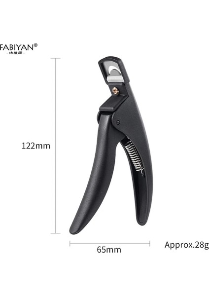 Siyah 03 Renkli Yanlış Nail Art Clipper Uv Jel Yanlış Ipuçları Kenar Kesiciler Fransız U-Şekilli Kırpma Makası Paslanmaz Çelik Manikür Araçları (Yurt Dışından)