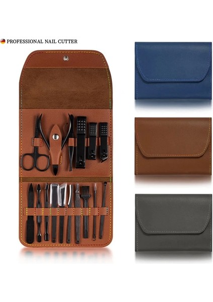 12PCS-GRI Tırnak Makası Takım Elbise 4/12/16 Adet Tırnak Makası Tırnak Makası Katlama Çantası-Güzellik Manikür Tırnak Törpüsü Aracı (Yurt Dışından) fiyatları