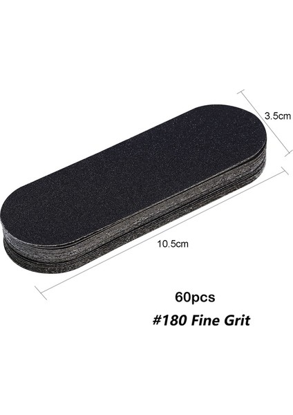 60 Adet Grit 180 1 Takım Pedikür Ayak Törpü Dosyası 80/180 Grit Zımpara Bezi Dosyalarını Değiştirin Pedikür Ayak Bakımı Sökücü Metal Saplı Paslanmaz Susturucu (Yurt Dışından)