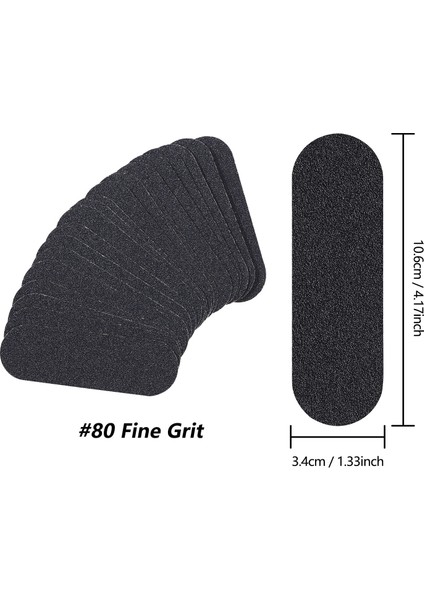 60 Adet Grit 180 1 Takım Pedikür Ayak Törpü Dosyası 80/180 Grit Zımpara Bezi Dosyalarını Değiştirin Pedikür Ayak Bakımı Sökücü Metal Saplı Paslanmaz Susturucu (Yurt Dışından)