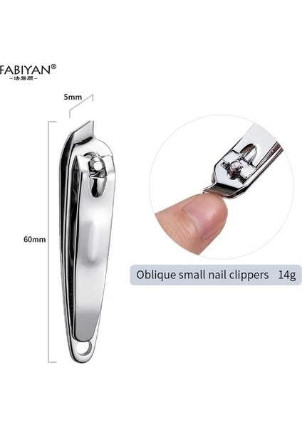 Eğik Ağız Tırnak Makası Paslanmaz Çelik Kesici Makası Giyotin Bıçak Manikür Pedikür Araçları Profesyonel Parmak Ayak 2 Stil Makası Seti (Yurt Dışından)