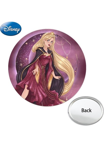 FQY615 Disney Vintage Prenses Sanat Figürü Cep Makyaj Aynası Mini Yuvarlak Rapunzel Ariel Edc Aynalar Parti Açık FQY610 (Yurt Dışından)