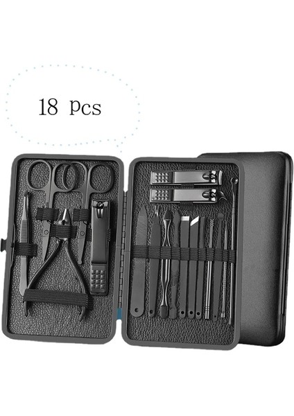 18 Adet Yeni 18 Adet Manikür Kesiciler Tırnak Makası Seti Ev Paslanmaz Çelik Kulak Kaşık Tırnak Makası Pedikür Tırnak Makası 2022 Aracı (Yurt Dışından)