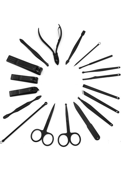 18 Adet Yeni 18 Adet Manikür Kesiciler Tırnak Makası Seti Ev Paslanmaz Çelik Kulak Kaşık Tırnak Makası Pedikür Tırnak Makası 2022 Aracı (Yurt Dışından) fırsatları