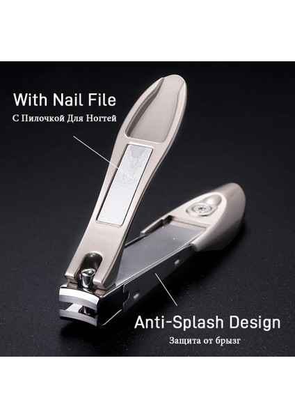 A03B Koyu Kahverengi Paslanmaz Çelik Tırnak Makası Tırnak Makası Kesici Anti Sıçrama Meslek Düzeltici Makinesi Manikür Pedikür Araçları CH1557-1 (Yurt Dışından) modelleri