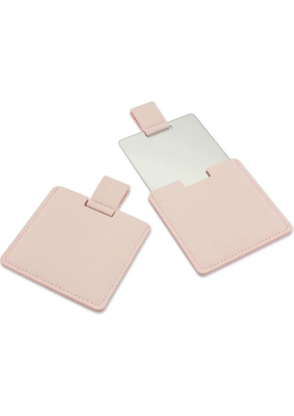 Pembe Ultra-Ince Makyaj Aynası Makyaj Aynası Kozmetik 7 Renk Makyaj Cep Dikdörtgen Katlanabilir Kompakt Makyaj Katlanır Aynalar (Yurt Dışından)