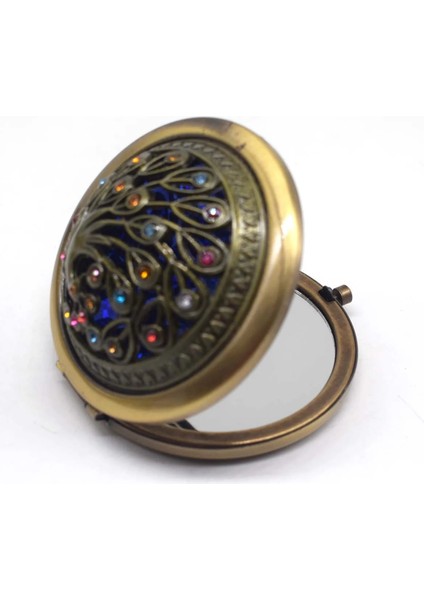 Gümüş Rastgele Renk Vintage Hediyeler El Aynaları Hollow Tavuskuşu Tarzı Cep Aynası Mini Taşınabilir Kompakt Aynalar Kız Çift Taraflı Katlanmış Makyaj Araçları (Yurt Dışından)