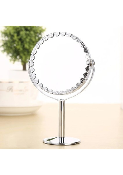 03 Güzellik Makyaj Aynası Çift Taraflı Normal Büyüteç Stand Aynası Vanity Kozmetik Ayna Masa Banyo Yatak Odası Seyahat Için (Yurt Dışından)