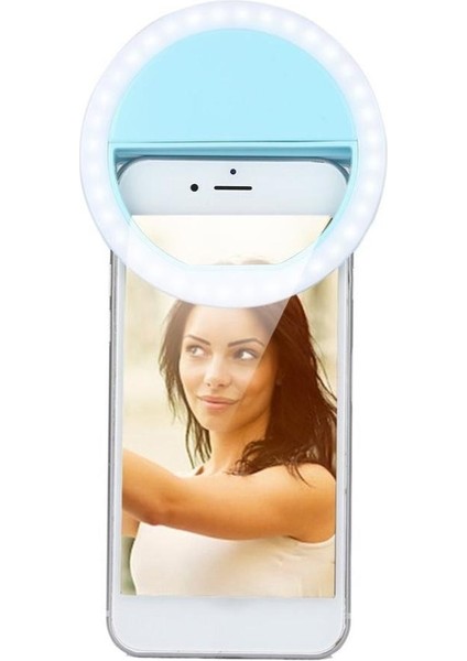 Pembe Renk 1 Adet Cep Telefonu Işıklı Uyarı Işareti Selfie LED Otomatik Flaş Cep Telefonu Akıllı Telefon Için Yuvarlak Taşınabilir Selfie El Feneri Makyaj Aynası (Yurt Dışından)
