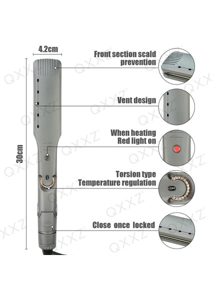Siyah Au Qxxz 2023 Yenı Profesyonel Demir Buharlı Düzleştirici Rulo Rotasyon Sıcaklık Ayarı Hızlı Isıtma Saç Şekillendirici Aracı (Yurt Dışından) fırsatları
