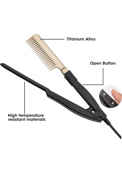 Ingiltere 50W Saç Fırçası Düzleştirici Islak ve Kuru Taşınabilir Net Ağırlık 168G Hızlı Isıtma Oluklu Sıcak Tarak Demir Şekillendirme Aletleri Maksimum 190 °c (Yurt Dışından) fiyatları