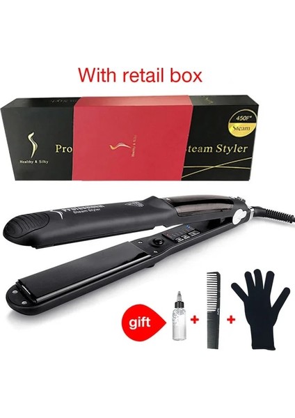 Kutusu ile Ab Saç Buharlı Düzleştirici Seramik Buhar Düzleştirici Buhar Plakası Islak/kuru Saç Demir Vapur Şekillendirici Aracı Saç Şekillendirici Aksesuarları (Yurt Dışından)