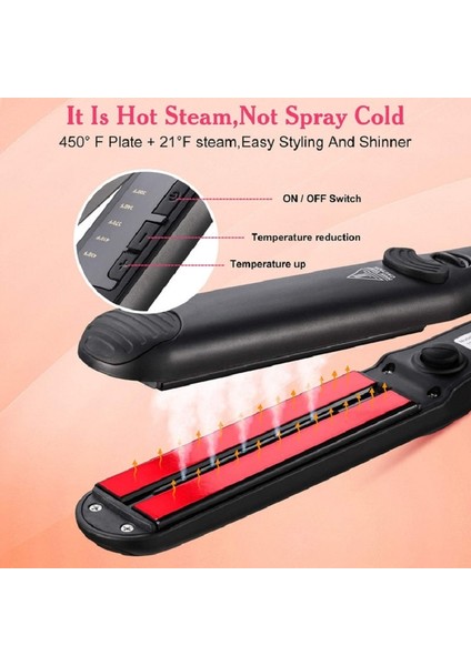 Kutusu ile Ab Saç Buharlı Düzleştirici Seramik Buhar Düzleştirici Buhar Plakası Islak/kuru Saç Demir Vapur Şekillendirici Aracı Saç Şekillendirici Aksesuarları (Yurt Dışından) indirimleri