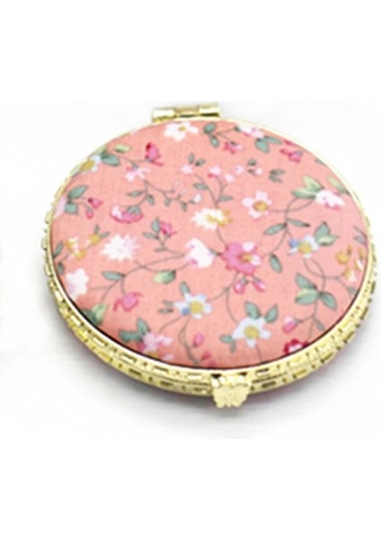 Yuvarlak Pembe Mini Iki Taraflı Katlanır Makyaj Aynası Kadın Vintage Baskılı Yuvarlak Makyaj Kompakt Cep Çiçek Hediye Için Taşınabilir Kozmetik Aynalar (Yurt Dışından)