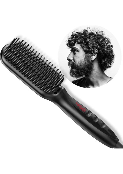 Siyah Abd Isıtma Düzleştirici Tarak Saç Düzleştirici Fırçası Erkekler Hızlı Sakal Düzleştirici Fırça Sakal Tarağı Şekillendirici Demir Pürüzsüzleştirici Tarak (Yurt Dışından) indirimleri