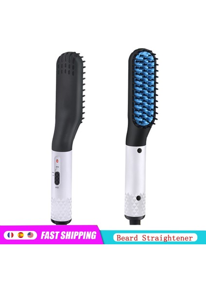 Tip 2 Ingıltere Escova Alisadora Erkekler Sakal Düzleştirici Saç Düzleştirme Fırçası Elektrikli Hızlı Isıtma Düzleştirici Tarak Saç Şekillendirici Araçları (Yurt Dışından) fiyatları