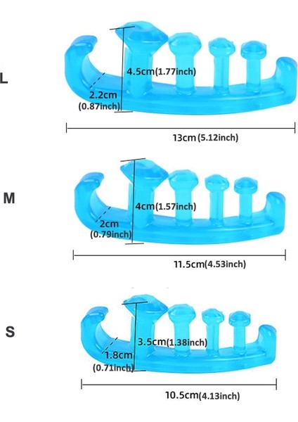 10 Adet-S 10/20 Adet Ayak Ayırıcı Kemik Düzeltici Yumuşak Silikon Parmak Uçları Pedikür Aracı Profesyonel Ayak Jel Düzleştirici Bunyon Düzeltici (Yurt Dışından)