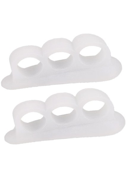 Beyaz 4 Adet = 2 Çift Silikon Ortopedik Kaynağı Ayırıcı Jel Destek Pedleri Bunyon Ayarlayıcı Ayak Bakımı Çekiç Ayak Ayırıcı Düzeltici (Yurt Dışından)