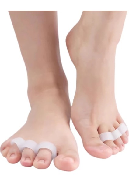 Beyaz 4 Adet = 2 Çift Silikon Ortopedik Kaynağı Ayırıcı Jel Destek Pedleri Bunyon Ayarlayıcı Ayak Bakımı Çekiç Ayak Ayırıcı Düzeltici (Yurt Dışından) fırsatları