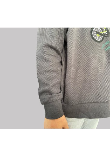 Uzun Kollu Bisiklet Baskılı Sweatshirt modelleri