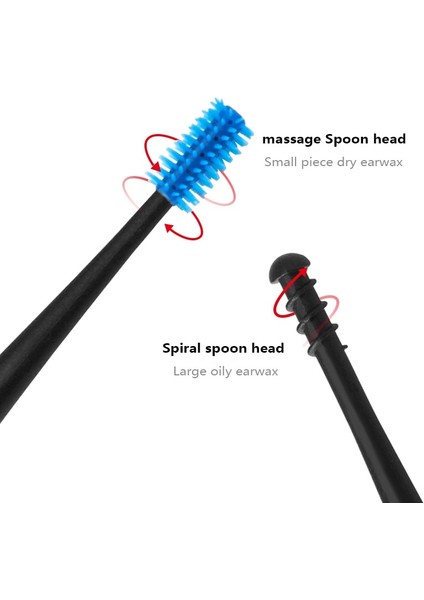 Mavi Kutu 5 Adet 1 ~ 40 Adet Yumuşak Silikon Kulak Temizleme Çubuğu Çift Uçlu Kulak Tıkacı Kulak Balmumu Küret Spiral Tasarım Sökücü Kulak Temizleyici Kaşık Spiral Kulak Temiz (Yurt Dışından) fırsatları