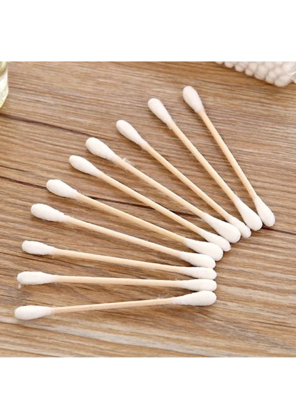 100 Adet Yeşil 100 Adet Paket Çift Kafa Pamuklu Çubuk Kadın Makyaj Pamuğu Tomurcukları Ucu Tıbbi Ahşap Çubuklar Burun Kulak Temizleme Sağlık Araçları (Yurt Dışından)