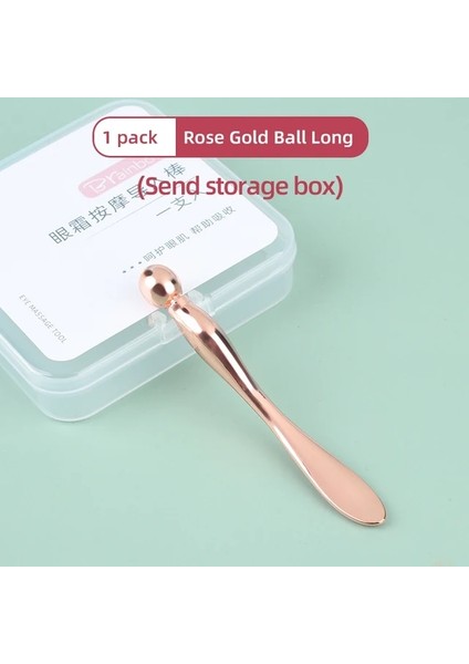Gül Altın Uzun Brainbow Masaj Sopa Göz Kremi Uygulama Topu Özü Giriş Gözler Kaldırma Metal Kazma Çubuğu Göz Bakım Cihazları (Yurt Dışından)