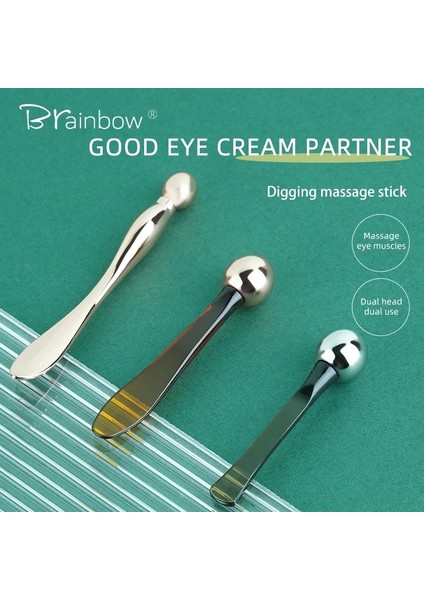 Gül Altın Uzun Brainbow Masaj Sopa Göz Kremi Uygulama Topu Özü Giriş Gözler Kaldırma Metal Kazma Çubuğu Göz Bakım Cihazları (Yurt Dışından) fiyatları
