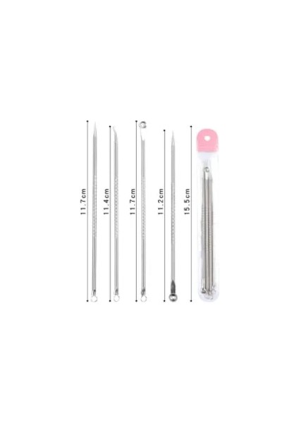 4 Adet Alman Ultra-Ince No. 5 Hücre Sivilce Siyah Nokta Klip Cımbız Güzellik Yüz Sağlık Salonu Özel Siyah Nokta Çıkarıcı Akne Iğne Aracı (Yurt Dışından)