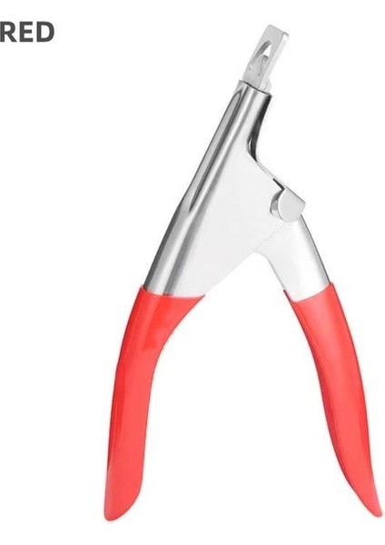 Kırmızı Sahte Tırnak Kesici Tipi U Kelime Yanlış Ipuçları Profesyonel Tırnak Makası Düz Kenar Kesiciler Manikür Pensesi Giyotin Tırnak Kapsülü (Yurt Dışından)