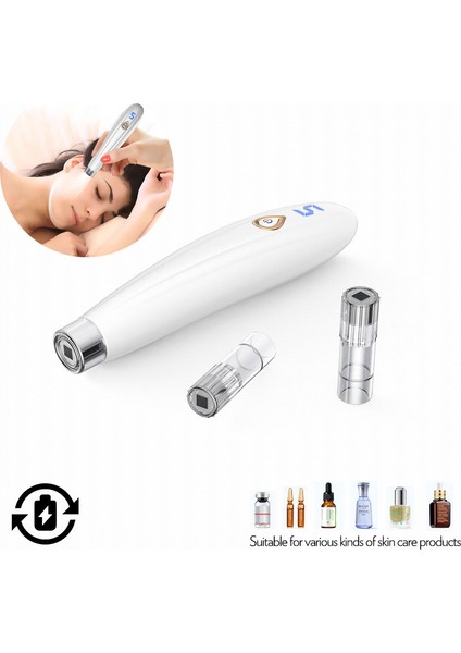 5 Adet 4dsilicon Küçük Kişisel Kullanım H2 Hidrapen Mezoterapi Tabancası Derma Nano Mikroiğne Taşınabilir Akıllı Enjektör Kalem Yüz Bakımı Cilt Gençleştirme (Yurt Dışından)