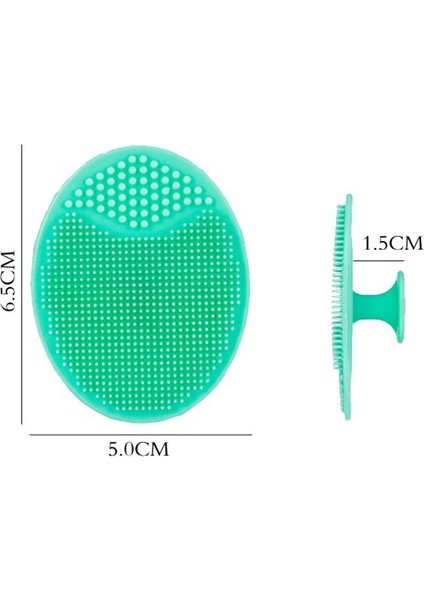 Mavi 1 Adet Silikon Temizleme Pedi Yüz Peeling Fırçası Spa Cilt Fırçalama Temizleyici Yumuşak Derinden Yıkama Yüz Temizleme Araçları (Yurt Dışından)