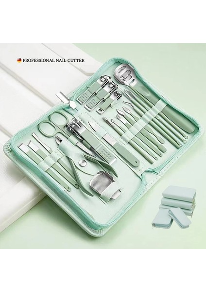 12PCS-MAVI 7/10/12/16/22/35 Adet Manikür Seti Tırnak Makası Kesici Bakım Pedikür Ölü Cilt Pense Araçları Durumda Yeşil (Yurt Dışından) fiyatları