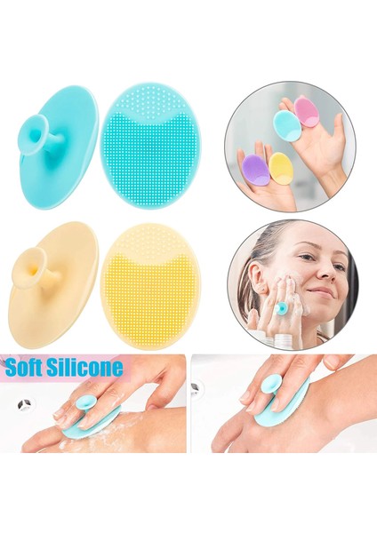 Sarı Silikon Yüz Scrubber Yumuşak Yüz Temizleme Fırçası Eksfoliyator Siyah Nokta Akne Gözenek Pedi Cradle Cap Derin Temizlik Cilt Bakımı Için (Yurt Dışından)