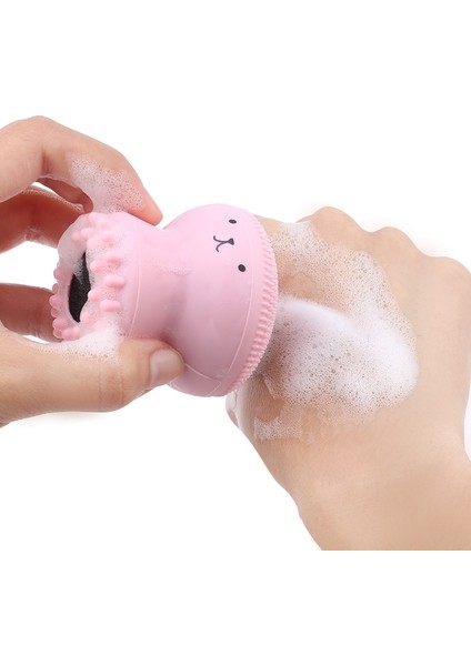 Gül 1 Adet Ahtapot Silikon Yüz Temizleme Fırçası Peeling Siyah Nokta Temizleyici Fırçalama Araçları Kadın Güzellik Yıkama Cilt Bakımı Yüz Aracı (Yurt Dışından)