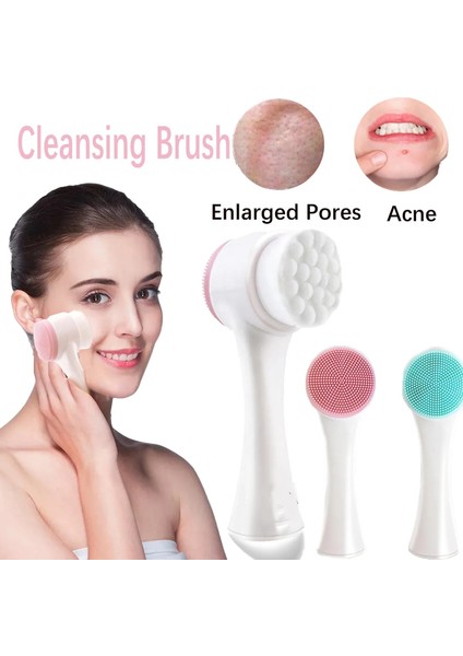 1 Adet Mavi 1 Adet Pembe 1/2 Adet Yüz Fırçası Silika Jel Yüz Fırçası Çift Taraflı Yüz Temizleyici Siyah Nokta Çıkarma Ürünü Gözenek Temizleyici Peeling (Yurt Dışından) modelleri
