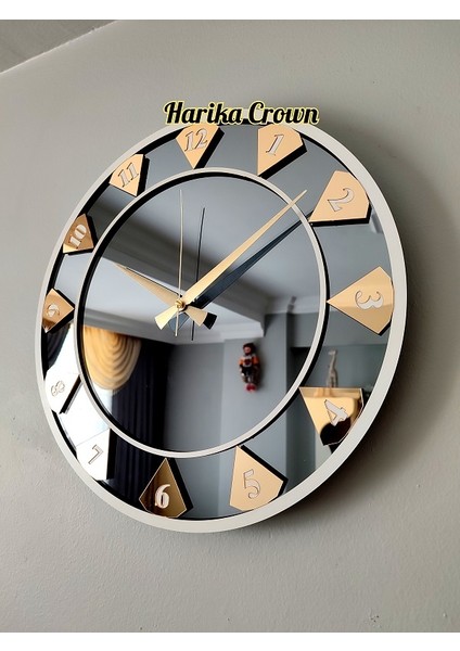 Gerçek Aynalı Dekoratif Duvar Saati (40- 50 Cm)
