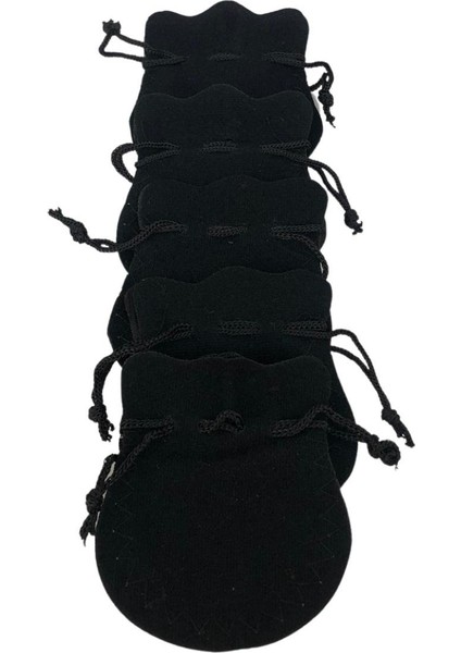 Kadife Kese Siyah 50 Adet 6x8 Boy Takı, Altın Kesesi (Ipli & Büzgülü) fiyatları