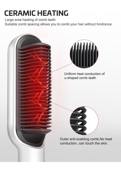 Açık Gri Bize Çok Fonksiyonlu Saç Düzleştirici Tarak Saç Fırçası Saç Bigudi Profesyonel Elektrikli Bukle Makinesi Saç Stili Düzleştirici Hızlı (Yurt Dışından) indirimleri