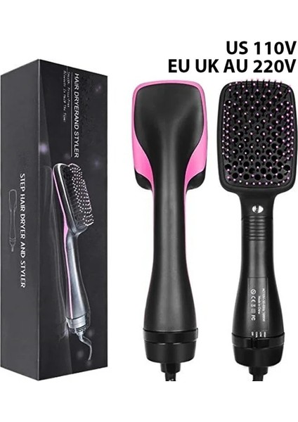 Ab 4'ü 1 Arada Düz Saç Tarak Sıcak Üfleyici Bigudi Elektrikli Sıcak Hava Fırçası Saç Stilisti Islak ve Kuru Kullanım Hızla Saç Stilleri Oluşturun (Yurt Dışından)