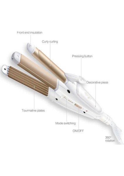 Beyaz Hiçbir Kutu Ab 2021 Yeni Saç Düzleştirici Çok Fonksiyonlu 3 In 1 Saç Düzleştirme ve Curling Demir Saç Düzleştirici Şekillendirme Araçları Noel Hediyesi (Yurt Dışından) fiyatları