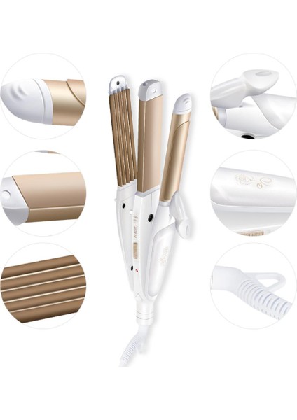 Beyaz Hiçbir Kutu Ab 2021 Yeni Saç Düzleştirici Çok Fonksiyonlu 3 In 1 Saç Düzleştirme ve Curling Demir Saç Düzleştirici Şekillendirme Araçları Noel Hediyesi (Yurt Dışından) modelleri