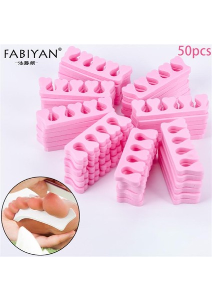 50 Adet/paket Pembe Nail Art Ayak Parmakları Ayırıcılar Parmaklar Ayaklar Sünger Yumuşak Jel Uv Araçları Lehçe Manikür Pedikür (Yurt Dışından)