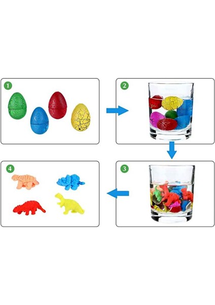 Suda Büyüyen Dinazor Yumurtası Küçük Dinozor Yumurtası - 4 Adet